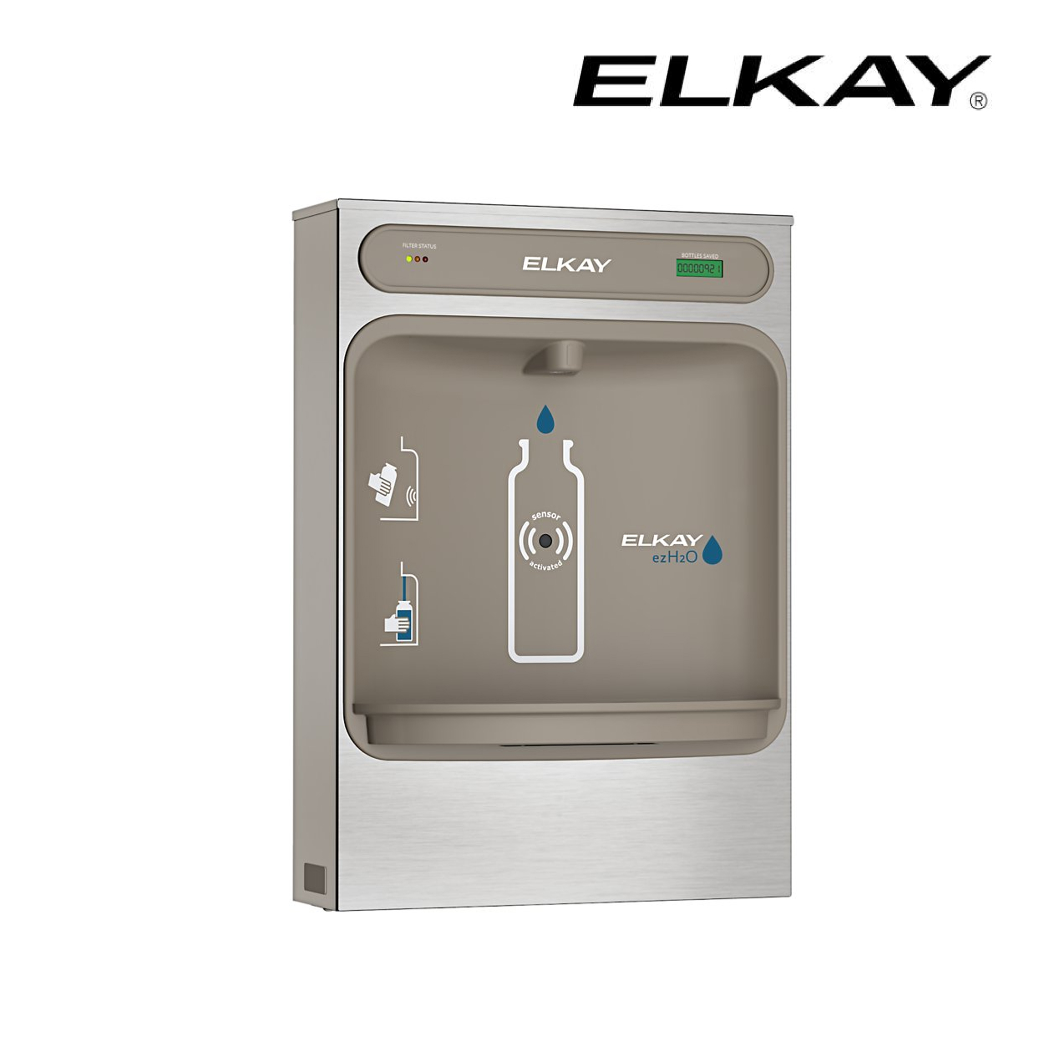 Elkay EZH2O Bottle Filling Station Surface Mount Filtered Non-Refrigerated Stainless